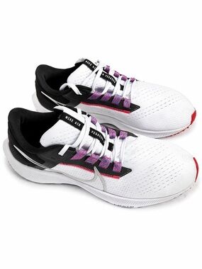 Nike Air Zoom Pegasus 38 Running Shoes 11 White Silver Crimson Sneakers